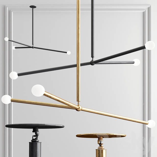 Apparatus Doodle Ring Chandelier 3 type Pendant light 3D Models