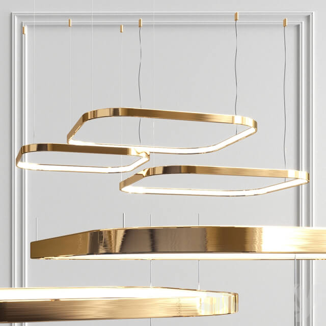 Apparatus Doodle Ring Chandelier 3 type Pendant light 3D Models