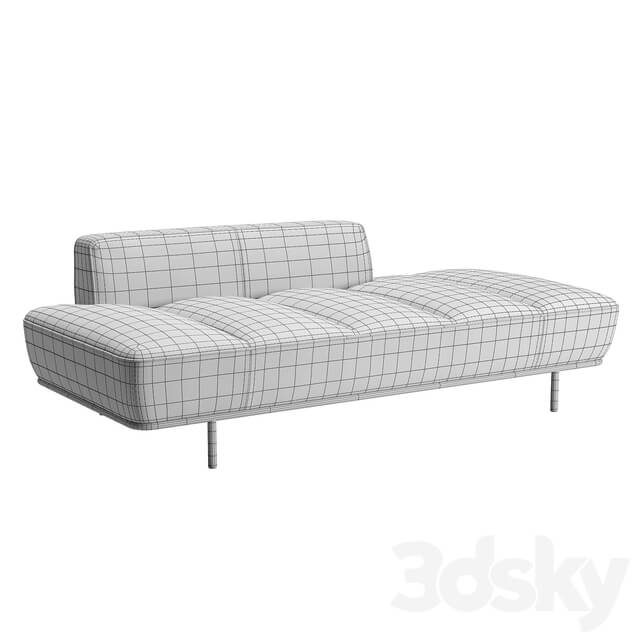 CB2 Lawndale Saddle Leather Daybed With Brass Base
