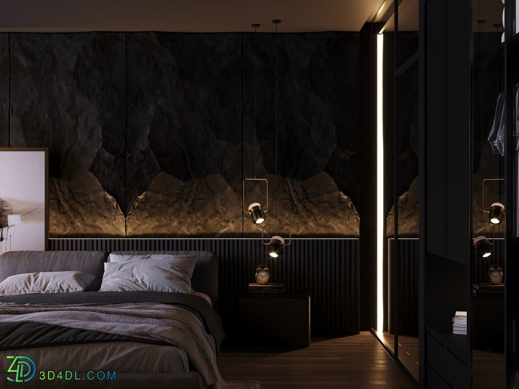 3D Interior Scenes File 3dsmax Model Bedroom 300 By AAconcept