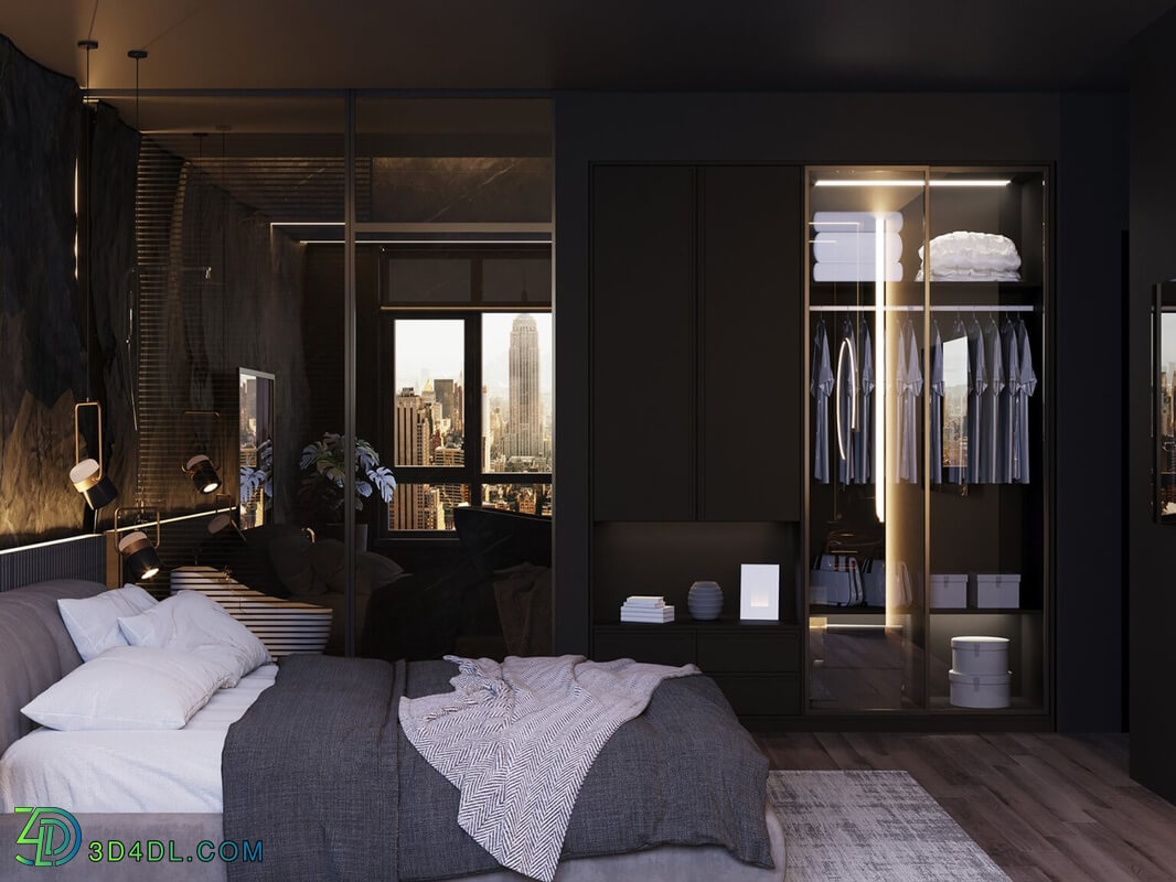 3D Interior Scenes File 3dsmax Model Bedroom 300 By AAconcept