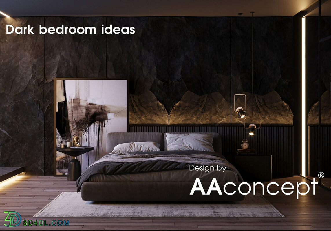 3D Interior Scenes File 3dsmax Model Bedroom 300 By AAconcept