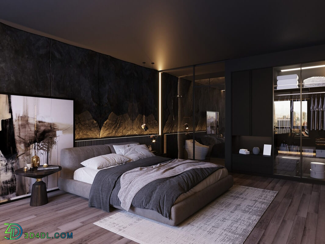 3D Interior Scenes File 3dsmax Model Bedroom 300 By AAconcept