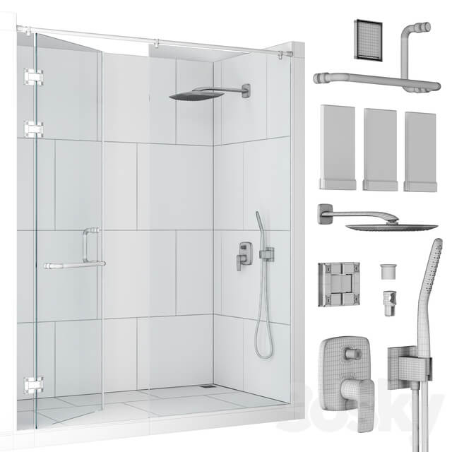 Frameless Shower Set 01