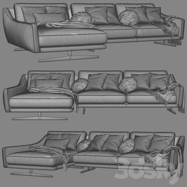 Bonaldo skid chaise longue sofa