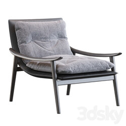 Minotti Fynn Saddle Hide Armchair 