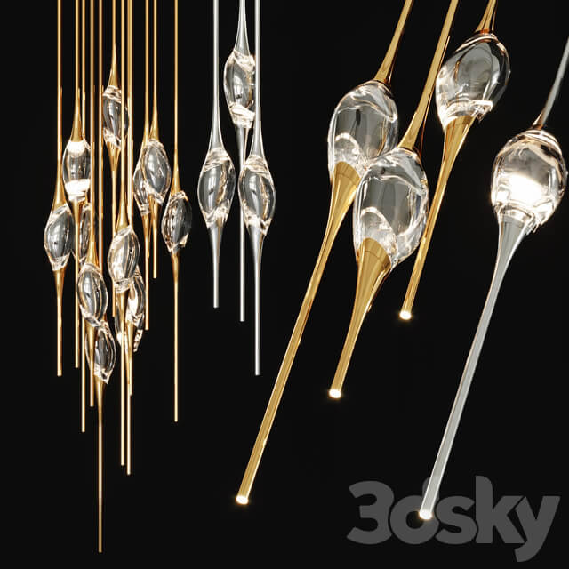 Il Pezzo 12 Cluster Chandelier Pendant light 3D Models