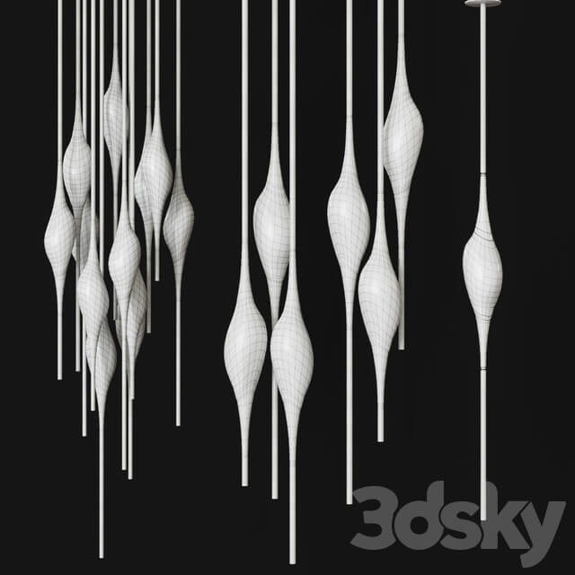 Il Pezzo 12 Cluster Chandelier Pendant light 3D Models