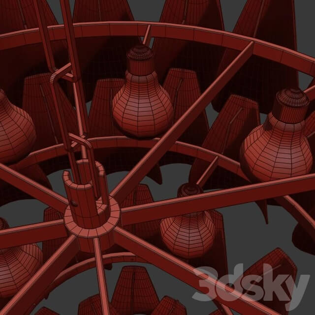 Vetro Chandelier Pendant light 3D Models