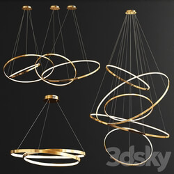 Collection ring chandeliers Pendant light 3D Models 