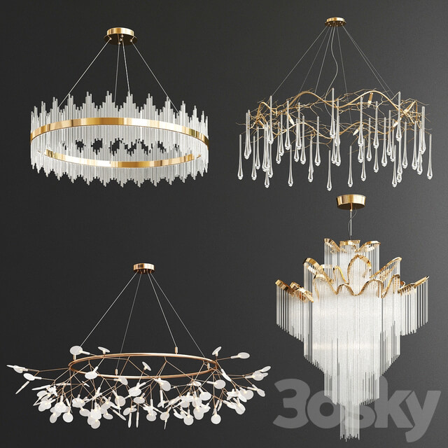 Four Exclusive Chandelier Collection 78 Pendant light 3D Models