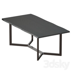 Verge Black Live Edge Dining Tables Crate and Barrel 3D Models 