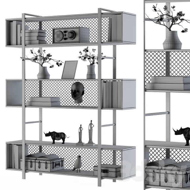 Wood and Metal Rack
