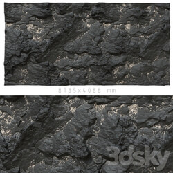 Stone Black stone wall 