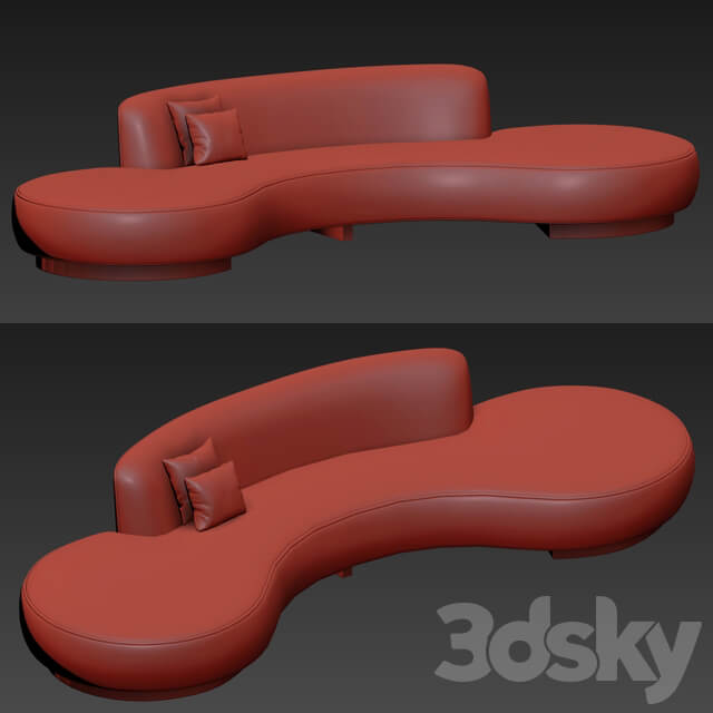 Pierre Augustin Rose Sofa And Serpentine Sofa Vladimir kagan