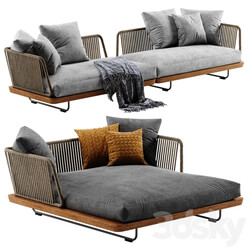 Minotti Sunray sofa set 3 