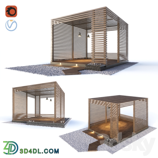 Other Wooden gazebo in the loft style