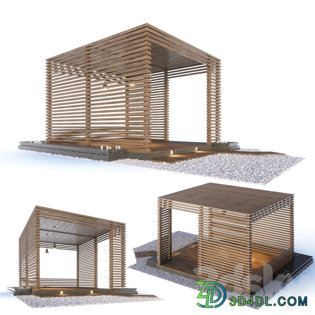 Other Wooden gazebo in the loft style
