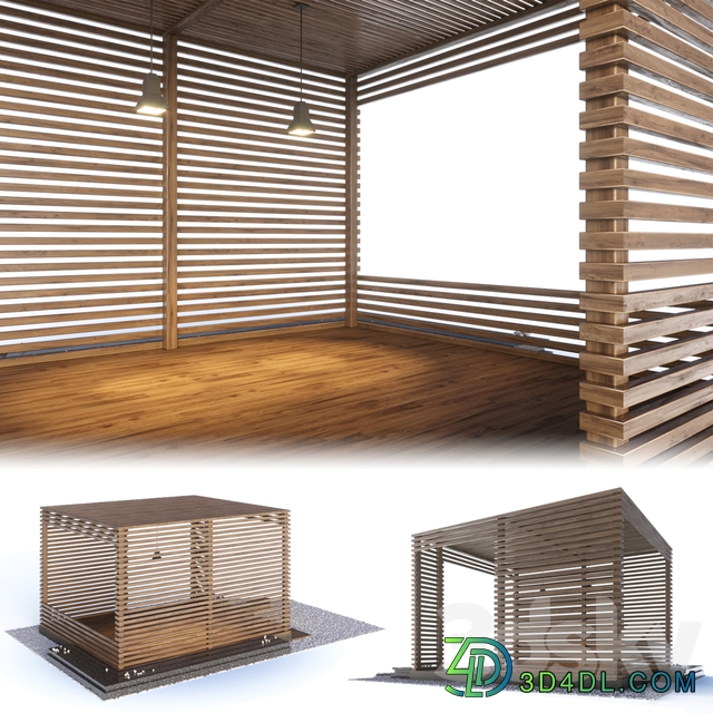 Other Wooden gazebo in the loft style