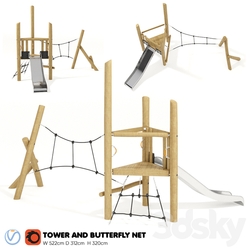 Kompan. Tower and Butterfly Net 
