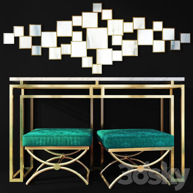Art Deco dressing table console. Console table by Lux Design