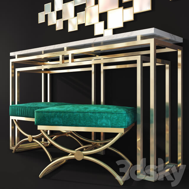 Art Deco dressing table console. Console table by Lux Design