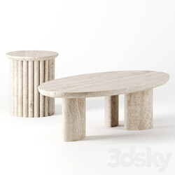 Coffee tables set by mcguire furniture 