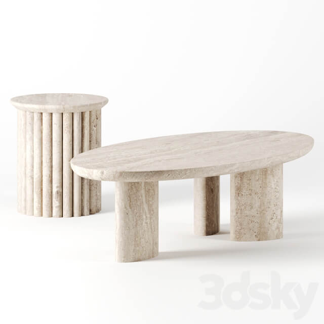 Coffee tables set by mcguire furniture