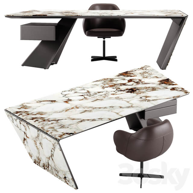Cattelan Italia Nasdaq Keramik table Bombe x chair set