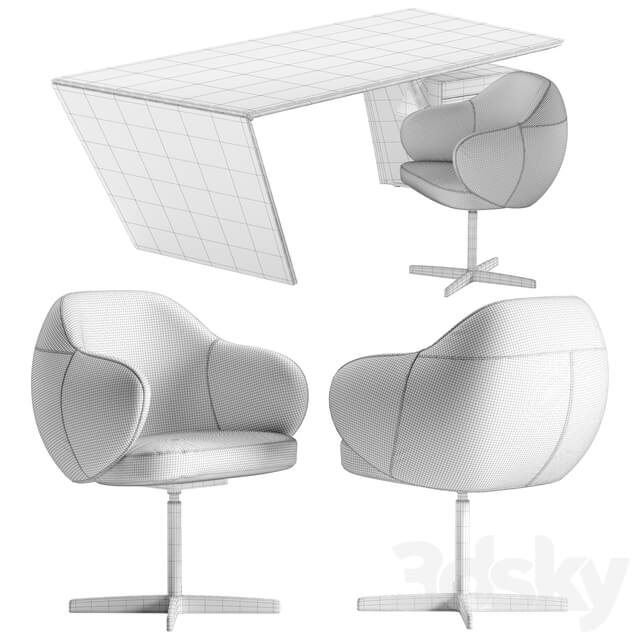 Cattelan Italia Nasdaq Keramik table Bombe x chair set