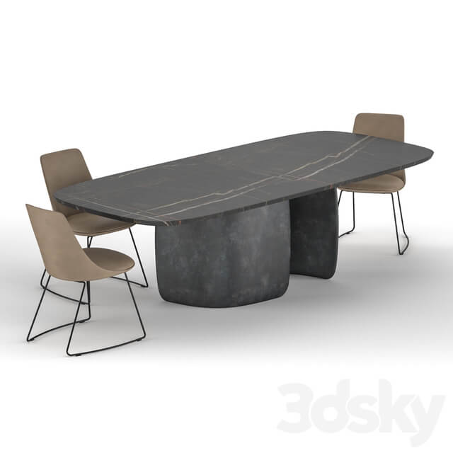 Table Chair Bonaldo Mellow Itala SI