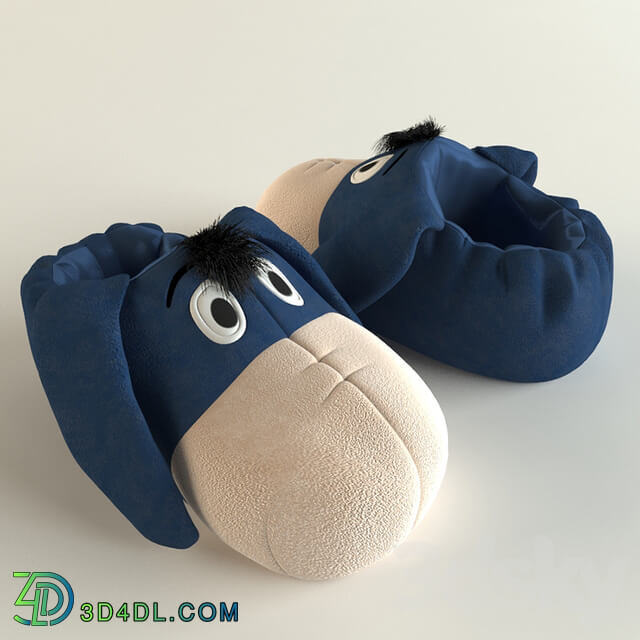 Slippers Footwear 3D Models