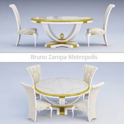 Table Chair Round table Bruno Zampa 