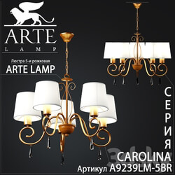 Arte lamp Carolina A9239LM 5BR Pendant light 3D Models 