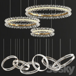 Pendant light Crystal rings collection 