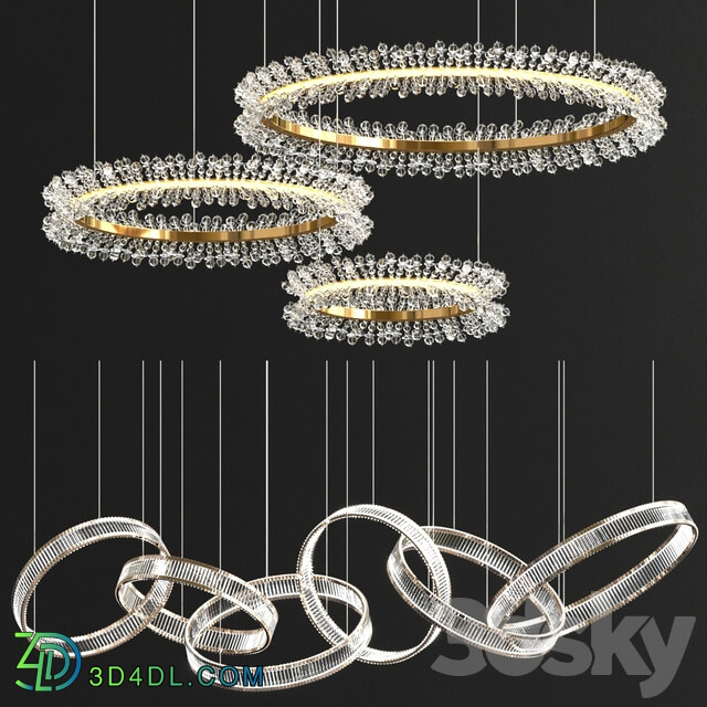 Pendant light Crystal rings collection