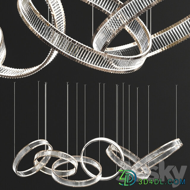 Pendant light Crystal rings collection