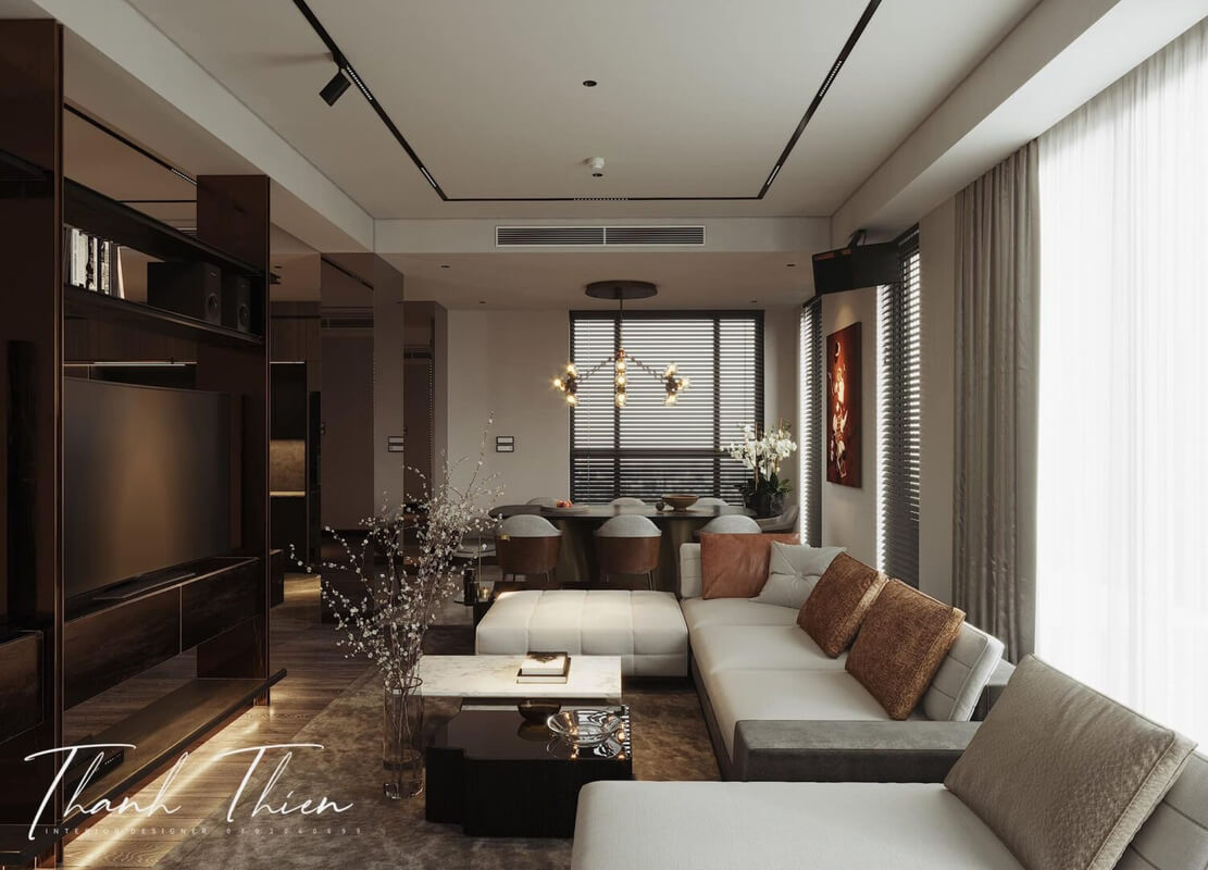 Living Room- Kitchen Interior Model By Ngo Thanh Thien