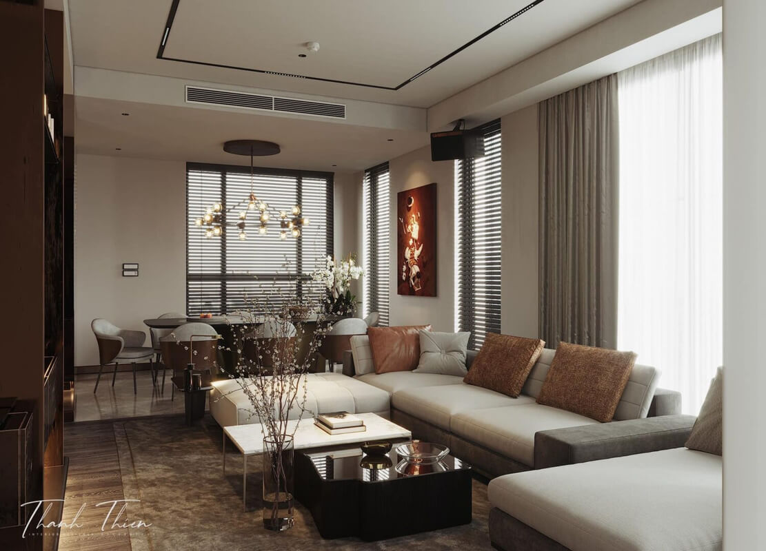  Living Room- Kitchen Interior Model By Ngo Thanh Thien