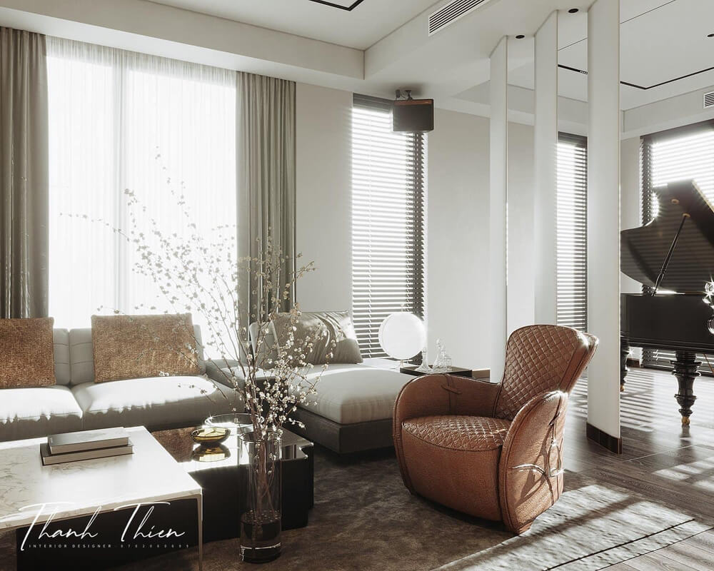  Living Room- Kitchen Interior Model By Ngo Thanh Thien