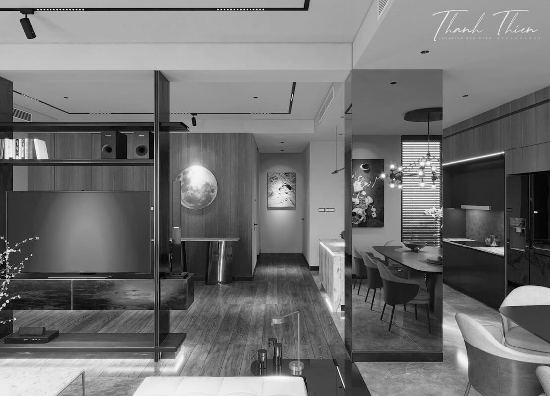  Living Room- Kitchen Interior Model By Ngo Thanh Thien