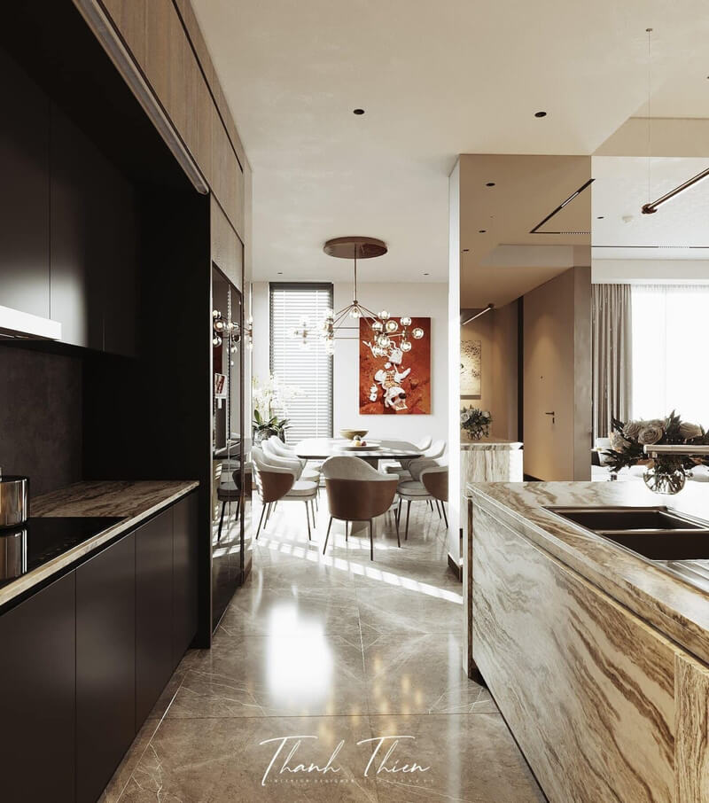  Living Room- Kitchen Interior Model By Ngo Thanh Thien