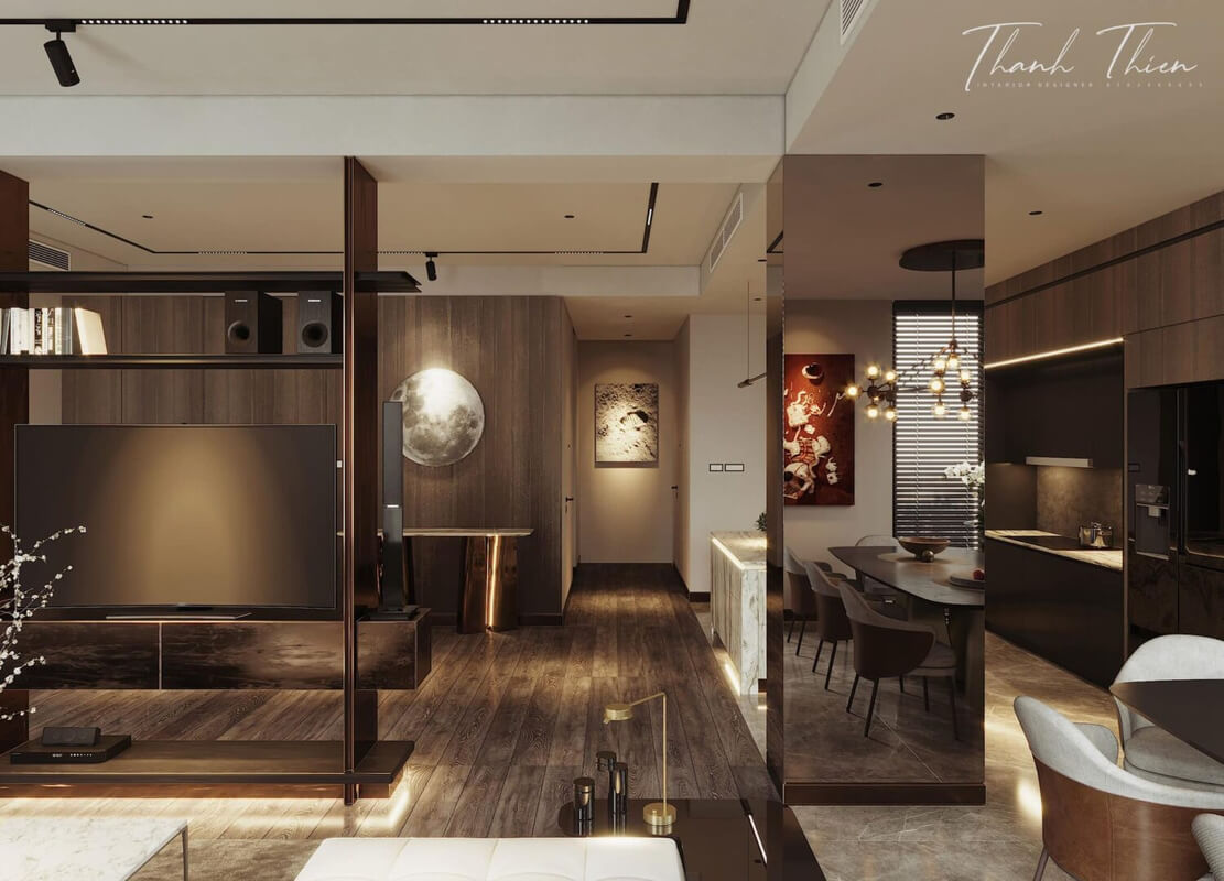  Living Room- Kitchen Interior Model By Ngo Thanh Thien
