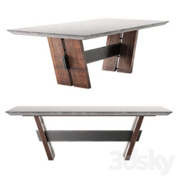 Bonham Dining Table in Dark Gray 