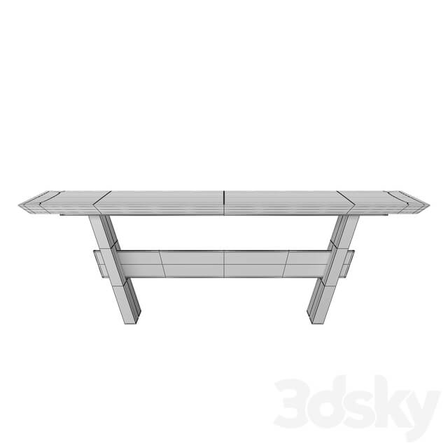 Bonham Dining Table in Dark Gray