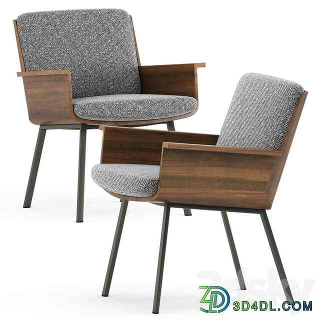 Table Chair DAIKI OUTDOOR DINING LITTLE ARMCHAIR and PENTHOUSE Table by Minotti