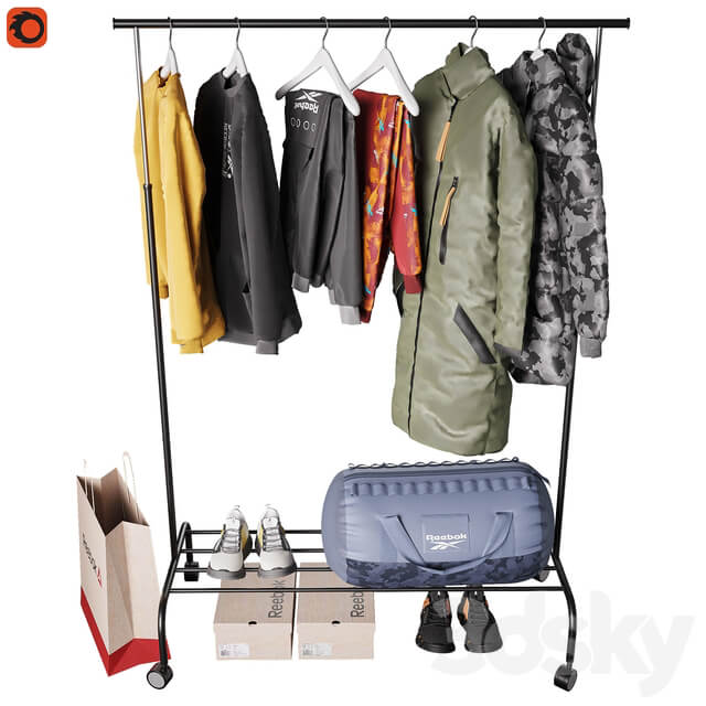 Clothes Floor hanger with clothes