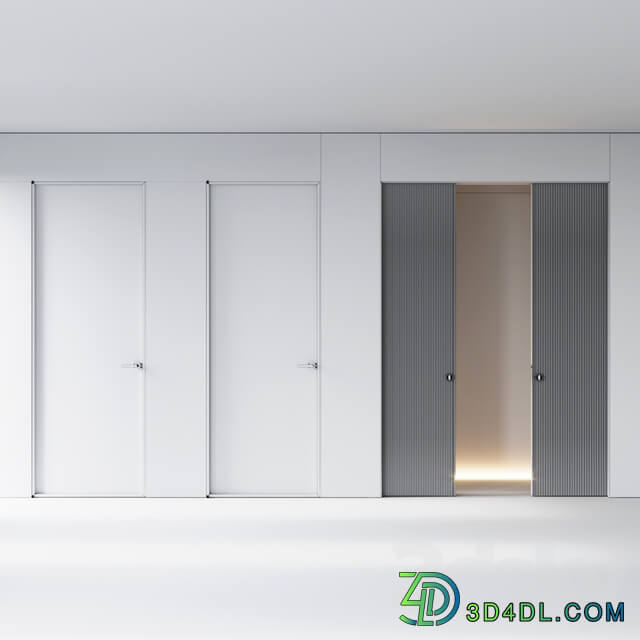 Aladin Swing Mono and Pocket door by Glas Italia set 02
