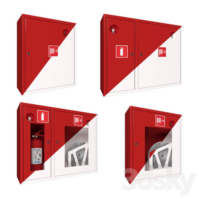 Fire cabinets set