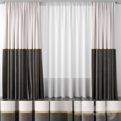 Curtains baked milk and brown 50 50 